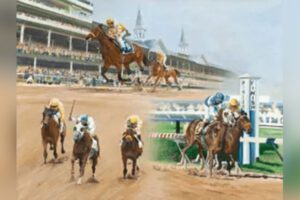 Official 1994 Chrysler Triple Crown Challenge: Original Painting.