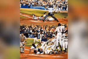 The Atlanta Braves It Ain't Over 'Til It's Over-Sid's Slide. Original Painting